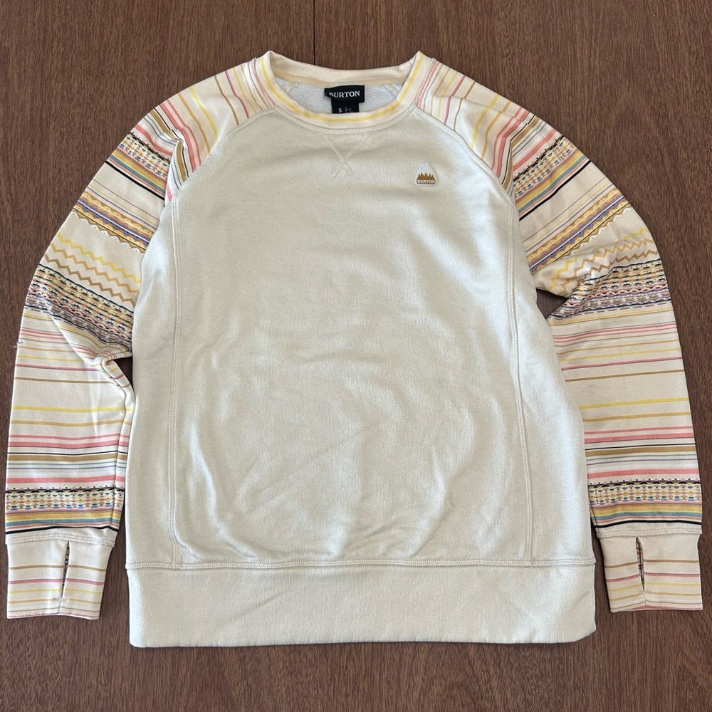 Women’s Burton Oak Pullover Crewneck Sweatshirt Size Small Stowe Raglan